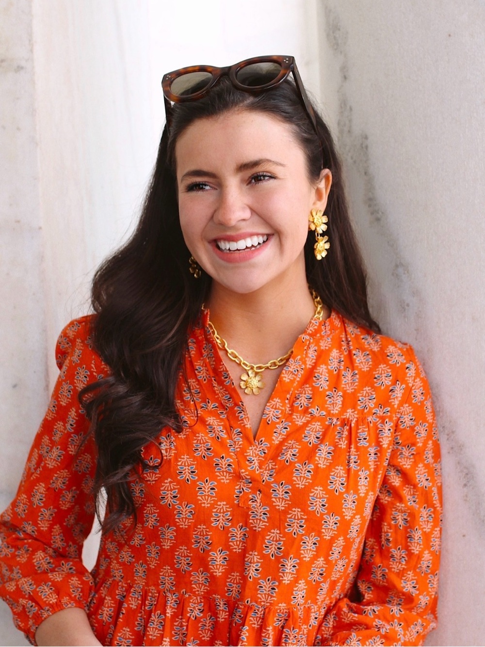 Madison Mathews Block Print Dress XS